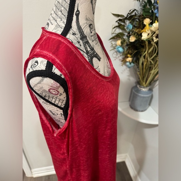 INC International Concepts Red Relaxed Tank Top Size Large - Picture 2 of 8
